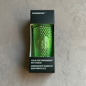 Starbucks Green Studded Cup Keychain/Ornament Holiday 2023